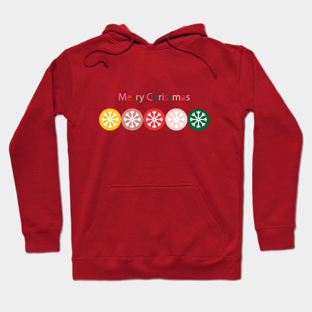 Colorful Merry Christmas Hoodie by sugarcloudlb-studio